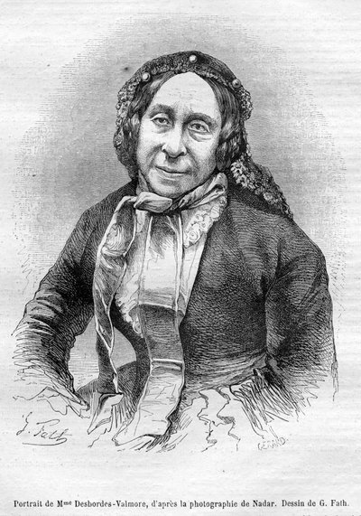 Portrait de Marceline Desbordes-Valmore - «Gérard» d’après Georges Fath d’après Nadar