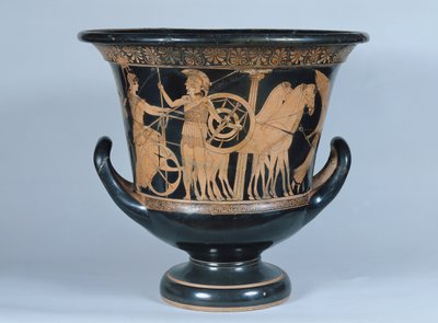 Cratère à figures rouges attique représentant un Hoplite partant pour la guerre - Greek