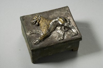 Boîte, hellénistique (argent partiellement doré) - Greek