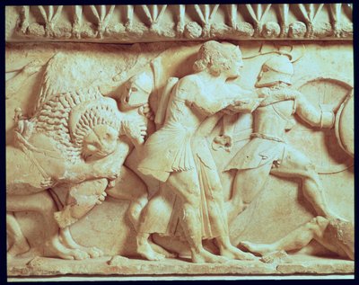 Détail de la frise nord du Trésor de Siphnos - Greek