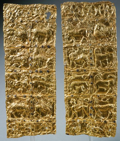 Feuille avec décoration en relief de Delphes - Greek