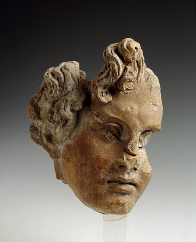 Grande Grèce : Fragment de tête ; de Monte Antenne (Rome) ; Ve-IVe siècle av. J.-C. Rome, Musée de la Villa Giulia - Greek
