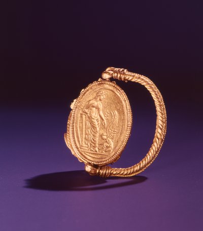Bague avec Aphrodite et Éros (or) - Greek School