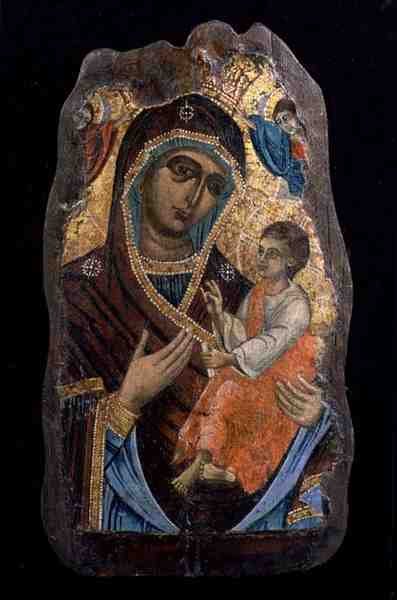 La Mère de Dieu Hodegetria, fragment - Greek School