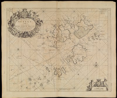 Carte des îles Scilly, c.1693 - Greenvile Collins