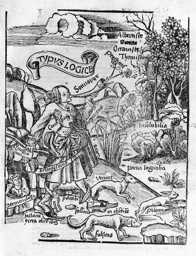 Arts libéraux : Logique - dans "Margarita Philosophica" par Gregor Reisch (1467-1525). Bâle - Gregor Reisch