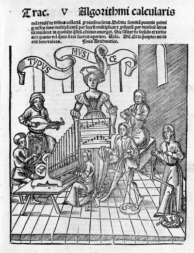 Arts libéraux : Musique - dans « Margarita Philosophica » de Gregor Reisch (1467-1525). Bâle - Gregor Reisch