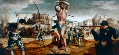 Le Martyre de Saint Sébastien, XVIe siècle - Gregorio Lopez