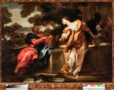 Christ et la Samaritaine au puits de Jacob. Peinture de Gregorio de Ferrari (1647-1726), Gênes, Musei di Strada Nuova (inv n PR 375) - Gregorio De Ferrari