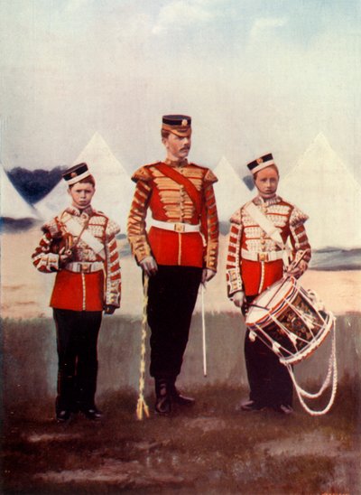 Tambour-major et tambours, Coldstream Guards, 1900 - Gregory and Co