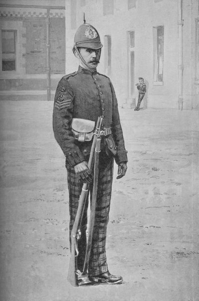 Sergent, Les Cameronians Scottish Rifles, vers 1880 - Gregory and Co