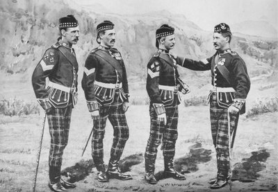 Sergents, Seaforth Highlanders, vers 1880 - Gregory and Co