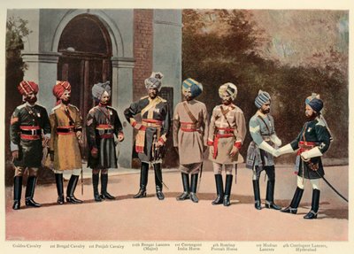 Types de cavalerie indienne, 1901 - Gregory and Co