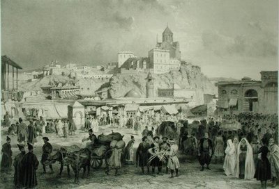 Le Bazar sur la place Maidan, Tiflis, Géorgie, planche 25 d