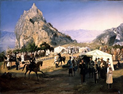Le régiment de dragons de Nijni-Novgorod en bivouac à Karaagach - Grigori Grigorevich Gagarin