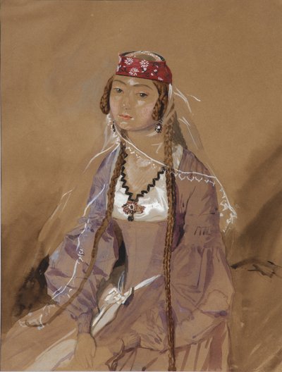 Portrait de la comtesse Marta Sologashvili, princesse Eristavi, 1840-1842 - Grigori Grigorevich Gagarin