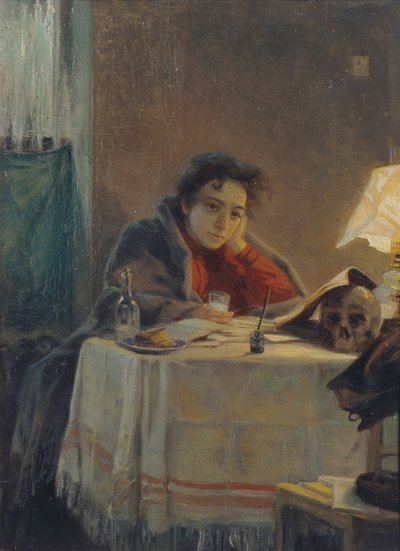 Une étudiante - Grigori Grigoryevich Myasoedov