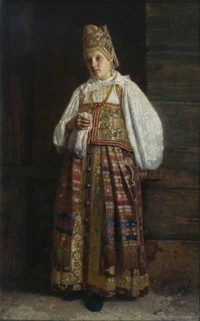 Femme de Koursk en costume traditionnel russe, 1871 - Grigori Semenovich Sedov