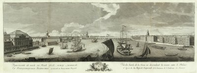 Vue de la Neva en Aval entre le Palais d