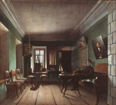 Intérieur de la maison des Bykovs, 1850s - Grigory Vasilievich Yurov
