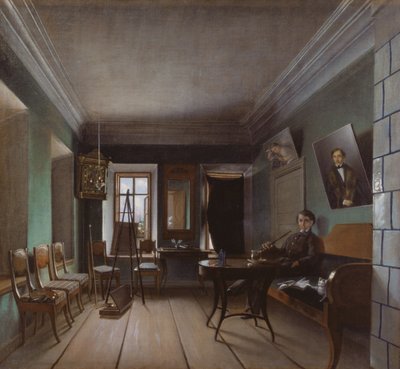 Intérieur de la maison Bykov, années 1850 - Grigory Vasilievich Yurov