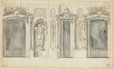 Mur avec motifs de chasse - Grinling Gibbons