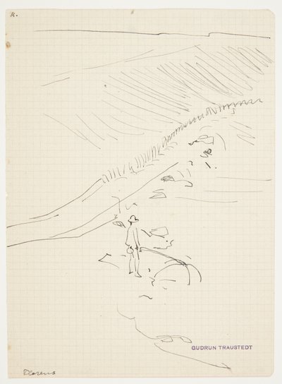 Paysage avec pêcheur au filet. Florence - Gudrun Traustedt