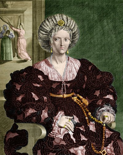 Portrait de Lucrèce Borgia - Guercino (1591 1666) (after)
