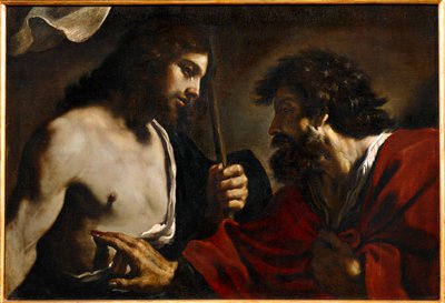 Doubting Thomas ... (peinture sur toile) - Guercino (1591-1666)