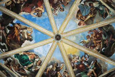 Fresques de Pier Francesco Mazzucchelli, dit Morazzone, et Giovanni Francesco Barbieri, dit Guercino, intérieur de la Cathédrale de Plaisance, Émilie-Romagne, Italie - Guercino