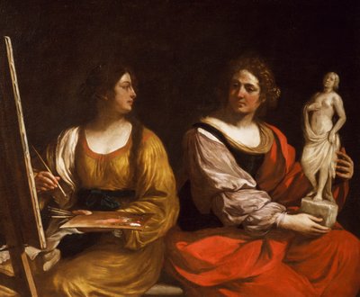 Allégorie de la peinture et de la sculpture - Guercino