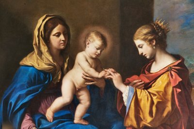 Mariage mystique de Sainte Catherine (détail) - Guercino