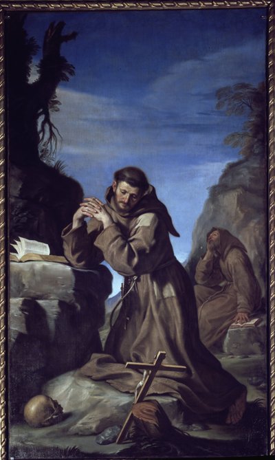 Saint François adorant la croix - Guercino