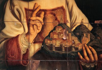 Saint Marin bénissant la ville qu