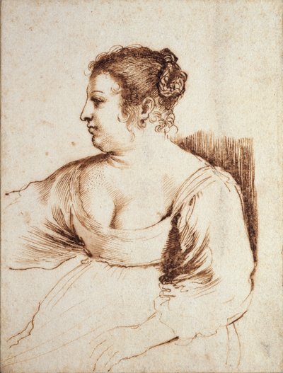 Une femme assise, 1640-1649 - Guercino