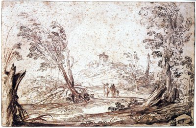 Paysage, 17e siècle - Guercino