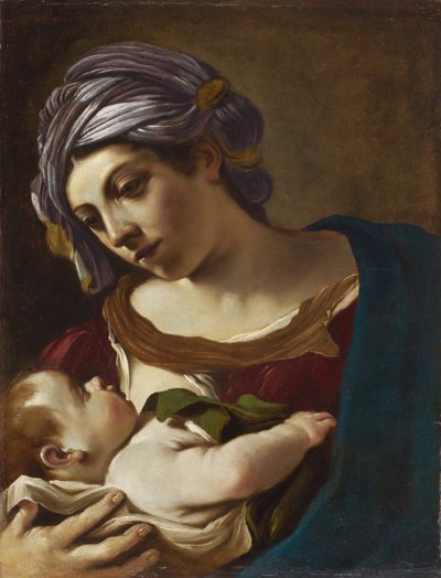 Madone et Enfant - Guercino