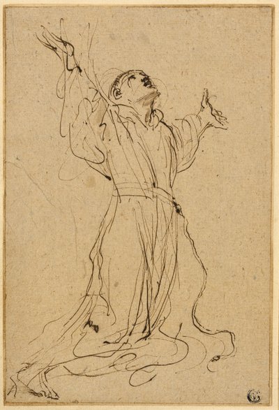 Étude pour Saint François recevant les stigmates - Guercino