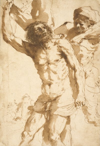 Étude pour Le Martyre de Saint Barthélemy, 1635-36 - Guercino