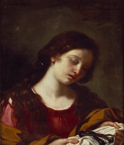 La Madeleine contemplant les clous de la Passion - Guercino