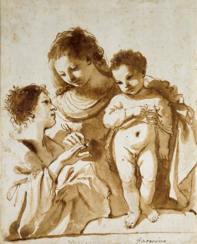 Le mariage mystique de Sainte Catherine, 1618-1619 - Guercino