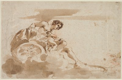 Vénus et Cupidon dans un char, 1615-1617 - Guercino