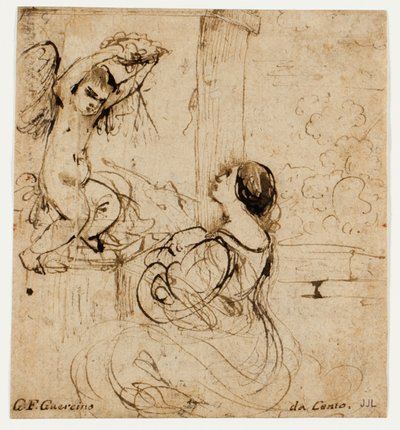 Femme avec putto - Guercino