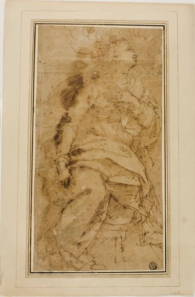 Figure féminine drapée - Guglielmo Caccia