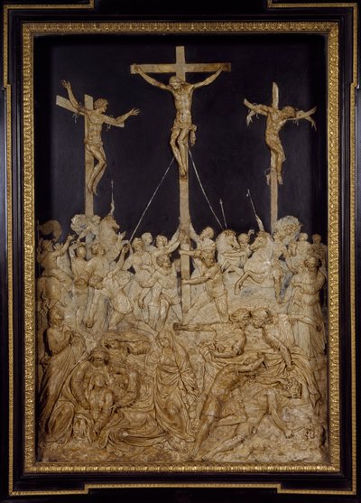 Crucifixion, attribuée à Guglielmo della Porta, relief en cire, Italie - Guglielmo della Porta