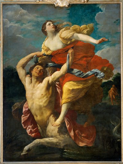 Dejanire enlevee par le centaur Nessus - Dejaneira raped by the centaur Nessus ... - Guido (follower of) Reni