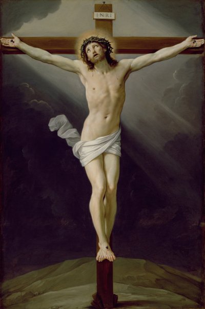Le Christ en croix (huile sur toile) - Guido Reni