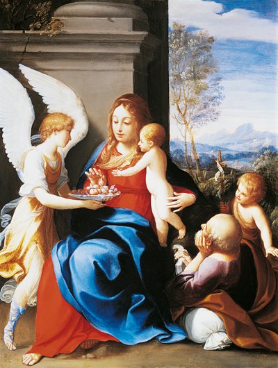 Sainte Famille servie par des anges, par Guido Reni (1575-1642) - Guido Reni
