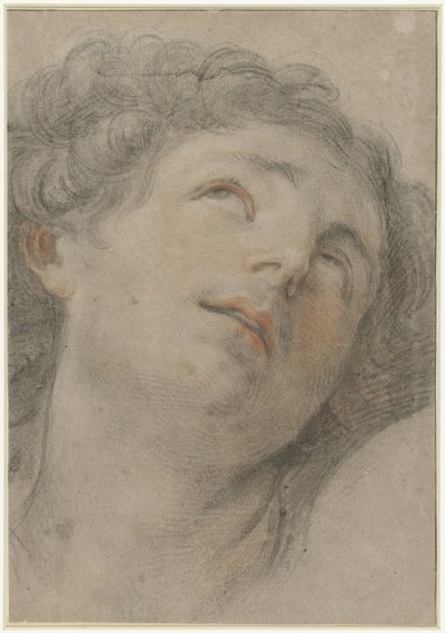 Tête de saint Sébastien, regardant vers le haut - Guido Reni