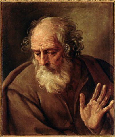 Portrait de Saint Joseph. Peinture de Guido Reni dit Le Guide (1575-1642) 1640-1642 Huile sur toile Dim 65x53 cm Rome, Galleria Nazionale d